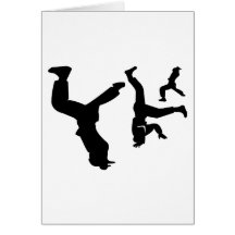 hip hop dancer greeting card