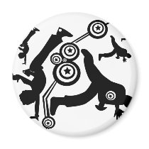 hip hop dancer refrigerator magnets