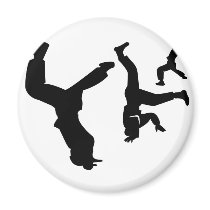 hip hop dancer refrigerator magnet