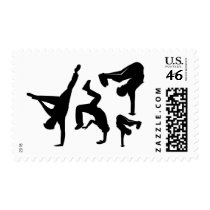 hip hop dancer postage stamp