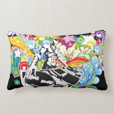 hip hop dee jay vector bliss pillows Mojo_throwpillow