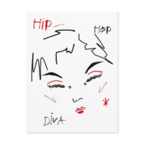 Hip-Hop Diva postcards by MusicStars Hip-Hop Diva postcards