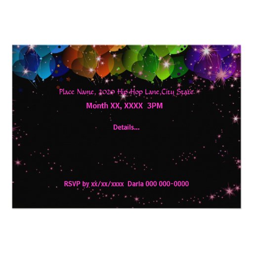 Hip Hop Girl Bachelorette Custom Invitation