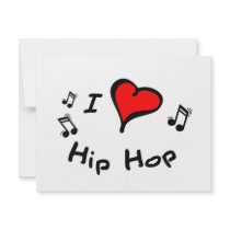 Hip Hop I Heart-Love Gift invitations by danceteeshirts Hip Hop I Heart-Love Gift invitations