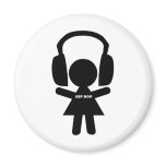 Hip Hop Music, Headphones, Hip-Hop Love magnets