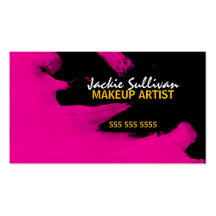 Hip Makeup Artist Business Cards
