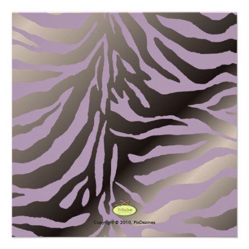 Hip mama, purple zebra baby shower invites