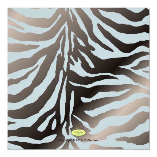 Hip mama, silver blue zebra baby shower custom invite