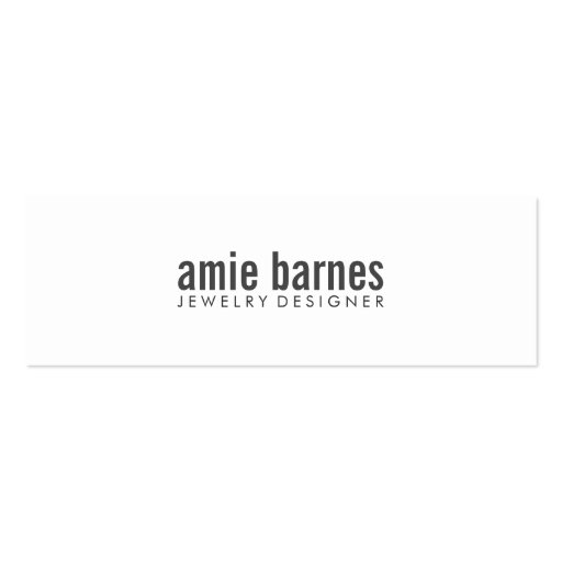 Hip Simple and Bold Black and White Business Cards (front side)