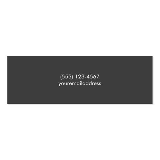 Hip Simple and Bold Black and White Business Cards (back side)