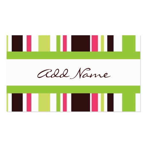 Hip Stripes Calling Card Business Cards