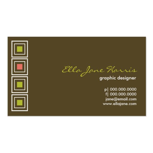 Hip to be Square Chocolate Business Card
