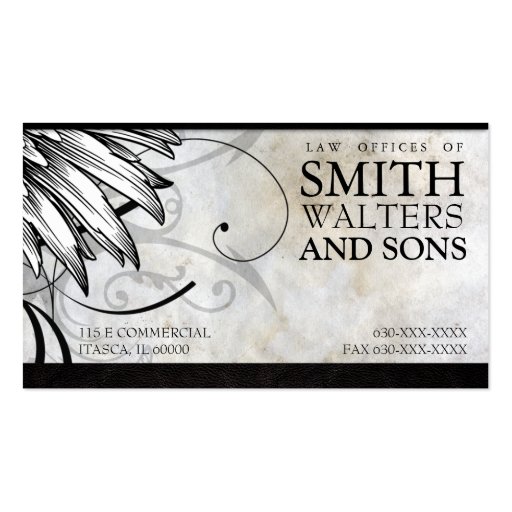 Hip & Urban Attorney Law & Justice Business Cards (front side)