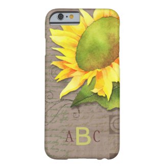 Hip Vintage Feel Sunflower Monogram iPhone 6 Cases iPhone 6 Case