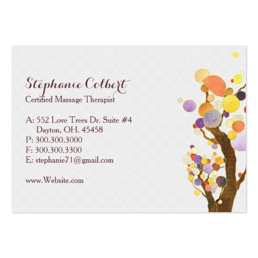Hip Wood Textured Trees Business Cards (back side)