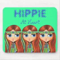 Hippie at Heart Mousepad by Blonde_Blythe Hippie at Heart Mousepad