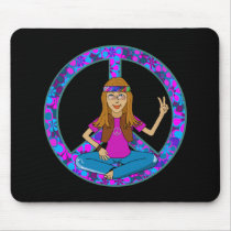 Hippie Chick mousepads by oldrockerdude Hippie Chick mousepads