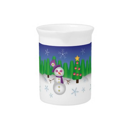 Hippie Christmas Snowman Beverage Pitchers