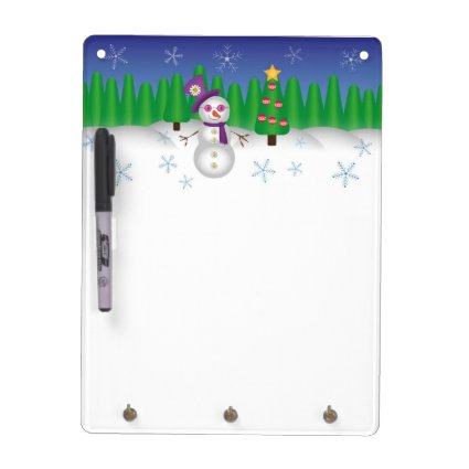 Hippie Christmas Snowman Dry-Erase Boards