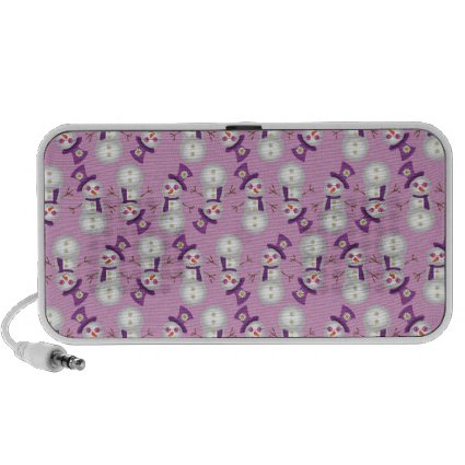 Hippie Christmas Snowman Pattern PC Speakers