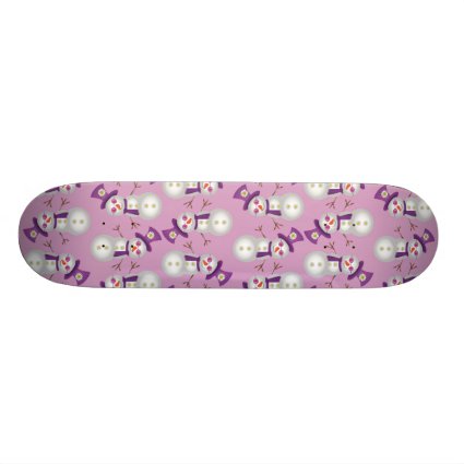 Hippie Christmas Snowman Pattern Skate Deck