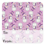 Hippie Christmas Snowman Pattern Sticker