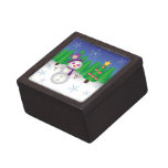 Hippie Christmas Snowman Premium Trinket Box