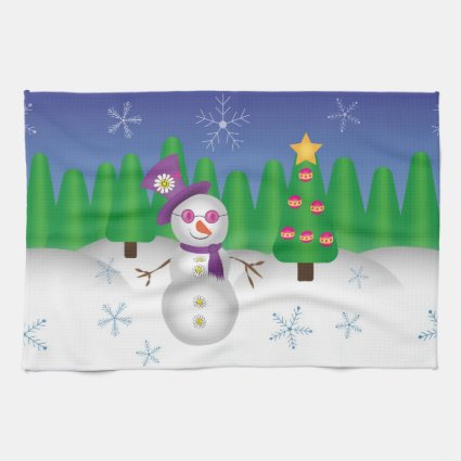 Hippie Christmas Snowman Towels