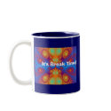 Hippie Coffe Cup It's Break Time!,... mugs by Halima_Ahkdar Hippie Coffe Cup It's Break Time!,... mugs