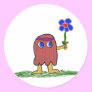 Hippie Dippy Flower Round Sticker