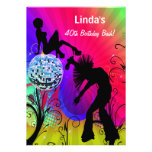 hippie disco retro  party Invitation invitations