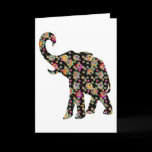 Hippie Elephant Greeting Card