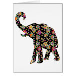Hippie Elephant Greeting Card