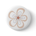 Hippie Flower Button