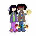 Hippie Flower Children Stickers sticker