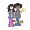 Hippie Flower Children Stickers by Regella Hippie Flower Children Stickers