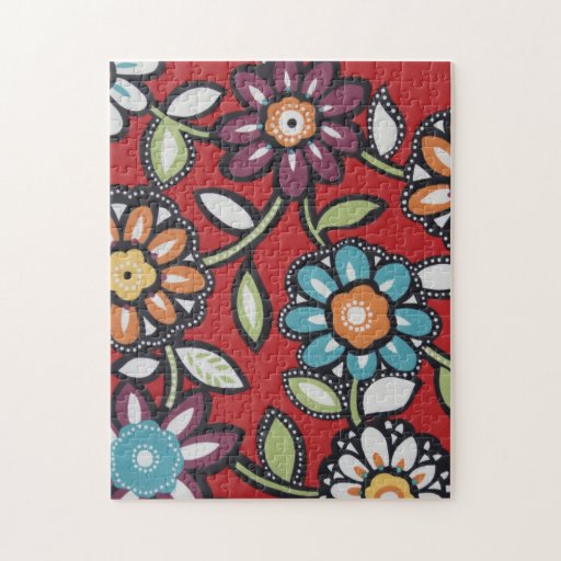 hippie flower power puzzle Zazzle
