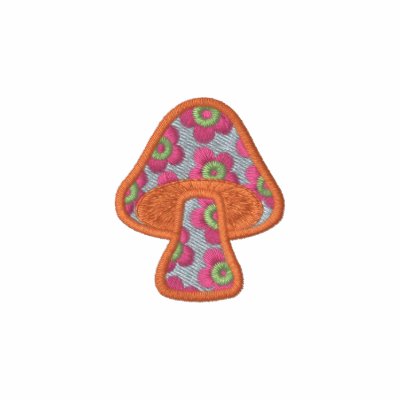 Hippie Flowers Mushroom Embroidered Hoody by silly_strings