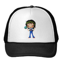 Hippie Girl Kids Peace Earth Trucker Hat