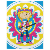 Hippie Girl with Guitar Flyer