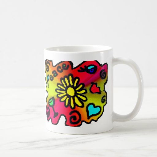 Hippie grafitti mug