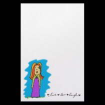 hippie, live love laugh stationery