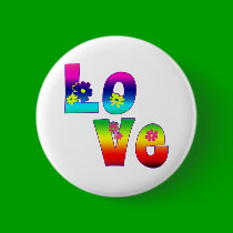 Hippie LOVE buttons by greenbaby Hippie LOVE buttons