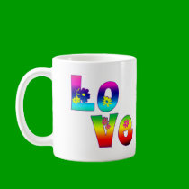 Hippie LOVE mugs by greenbaby Hippie LOVE mugs