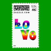 Hippie LOVE postage by greenbaby Hippie LOVE postage