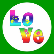 Hippie LOVE stickers by greenbaby Hippie LOVE stickers
