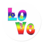 Hippie LOVE stickers