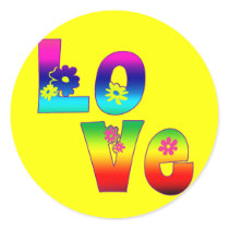 Hippie Love Stickers