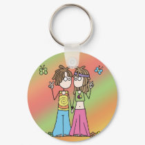 Hippie Lovers Keychain