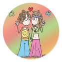 Hippie Lovers Stickers by littleamylee Hippie Lovers Stickers